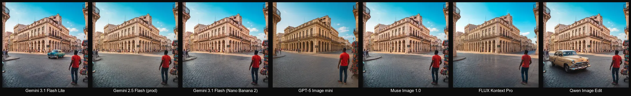 Remove the cars, seven models